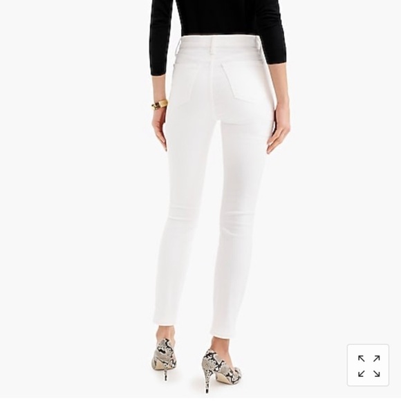 J. Crew Petite High Rise Toothpick Jeans White E2268 - Picture 5 of 9
